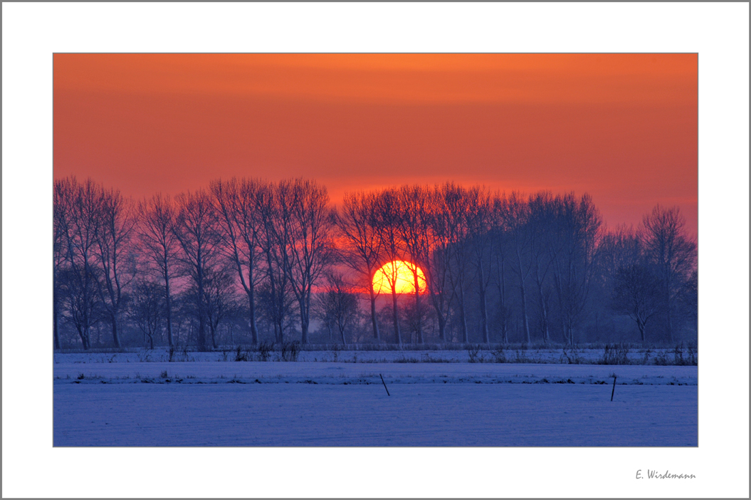 Sonnenuntergang in Ostfriesland