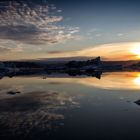 Sonnenuntergang in Ostgrönland