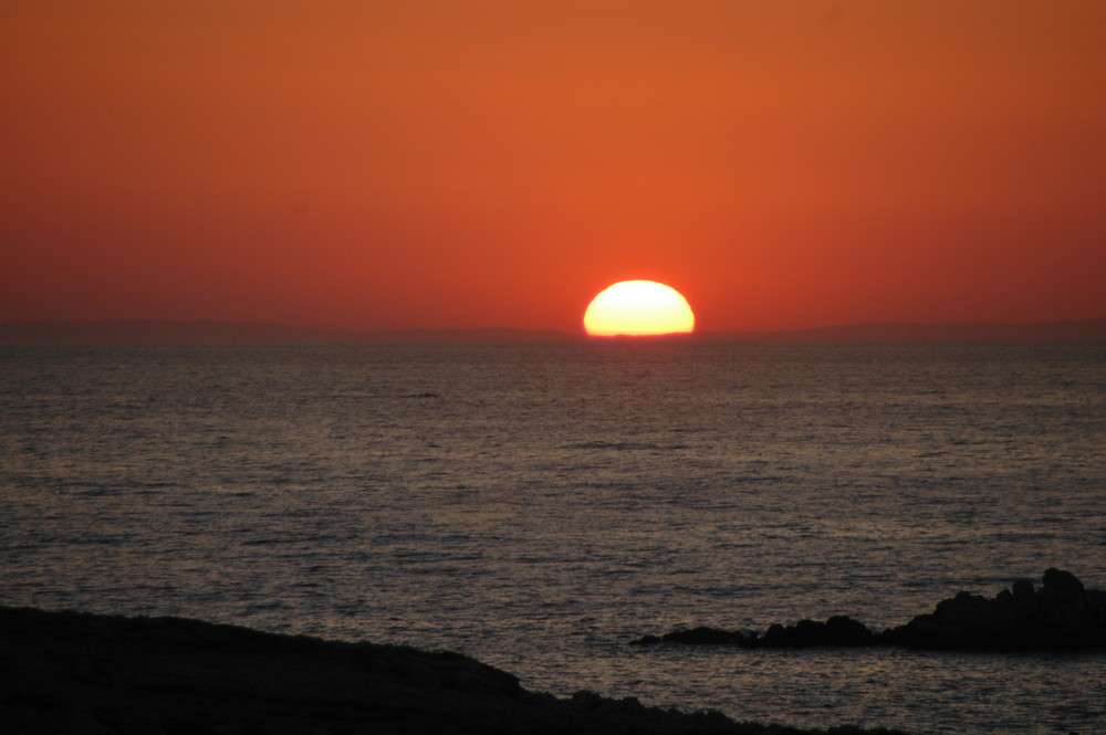 Sonnenuntergang in Parikia (Griechenland)