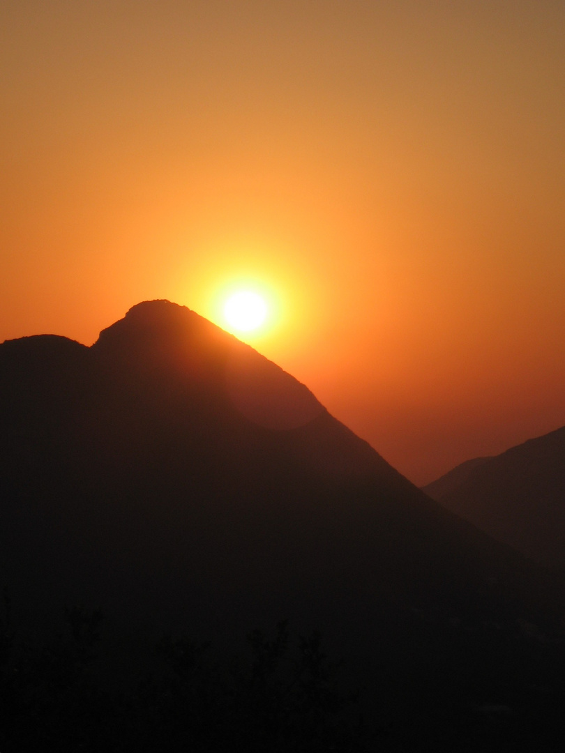 Sonnenuntergang in Pélekas