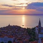 // sonnenuntergang in piran