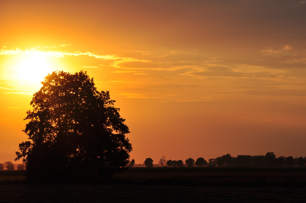 Sonnenuntergang in Polen