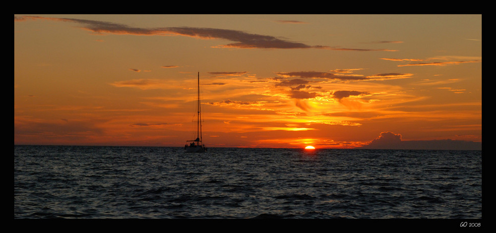 Sonnenuntergang in Porec