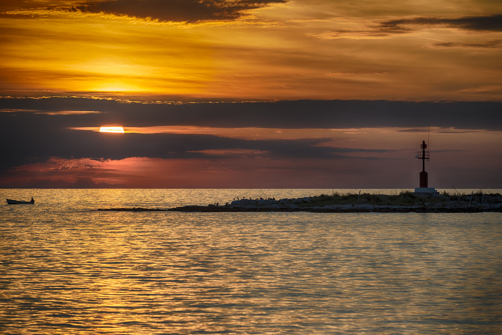 Sonnenuntergang in Porec