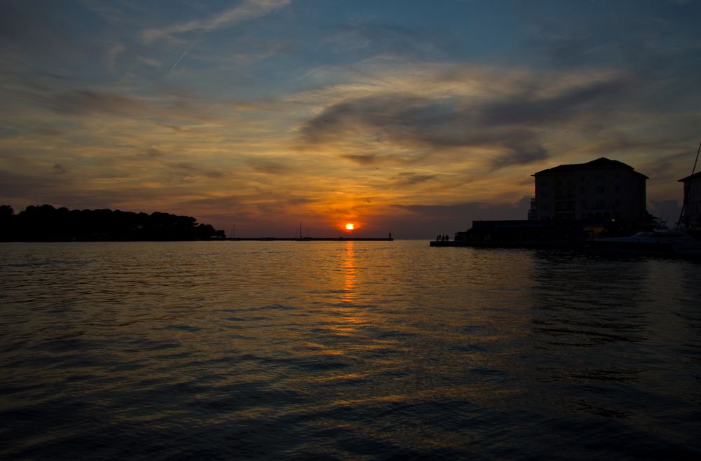 Sonnenuntergang in Porec