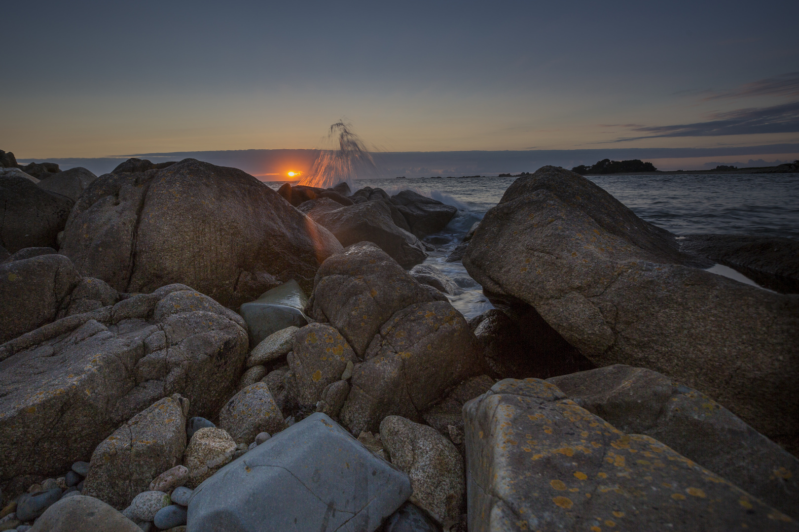 Sonnenuntergang in Port Blanc