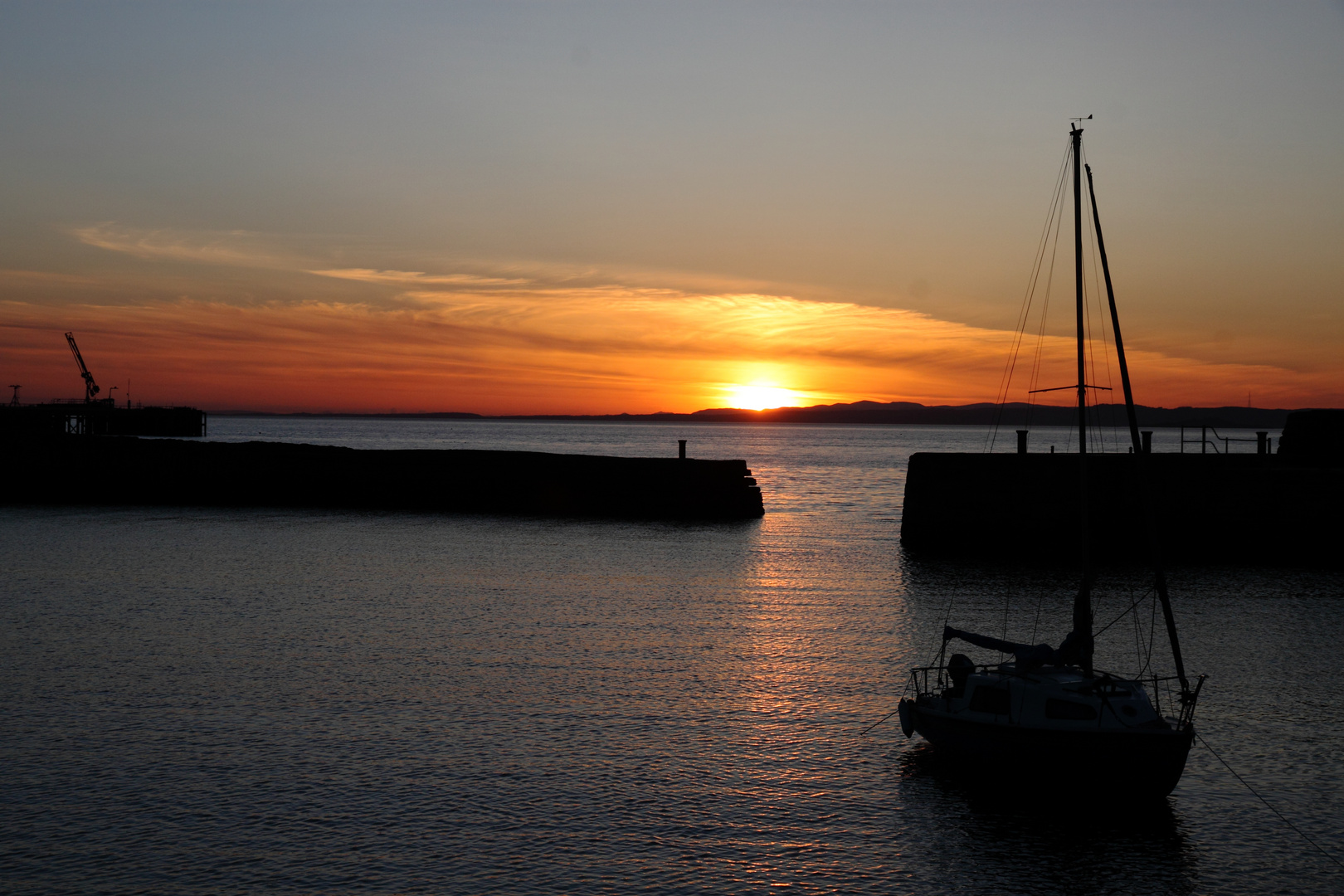 Sonnenuntergang in Port Seton