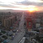 SonnenUntergang in Prishtina Hauptstadt von Kosovo