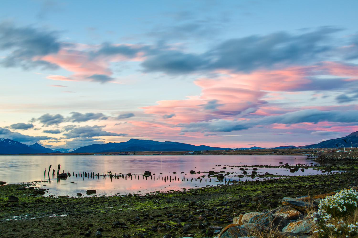 Sonnenuntergang in Puerto Natales