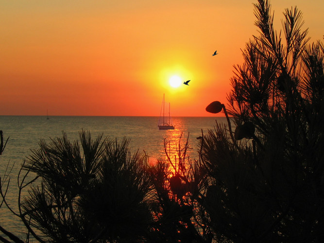 Sonnenuntergang in Pula