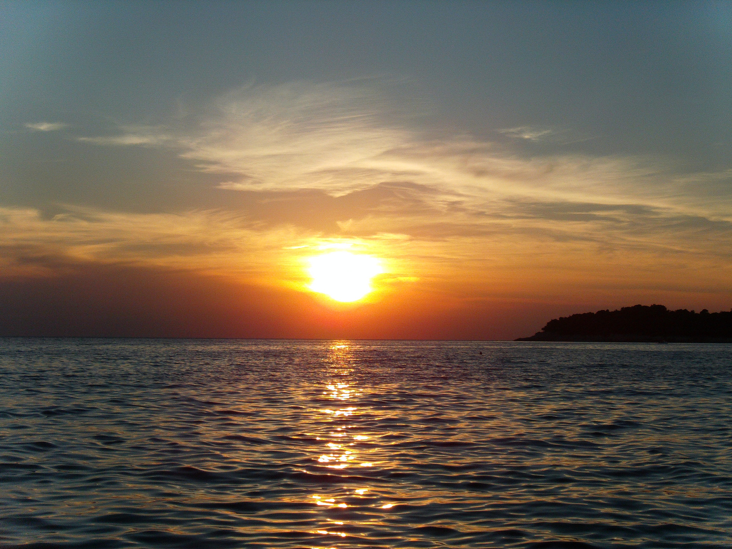 Sonnenuntergang in Pula, Kroatien