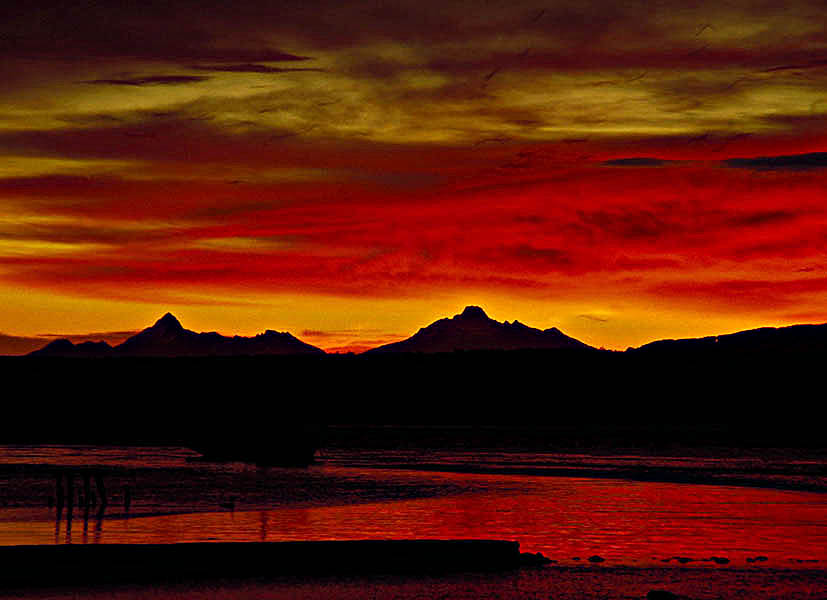 Sonnenuntergang in Punta Arenas