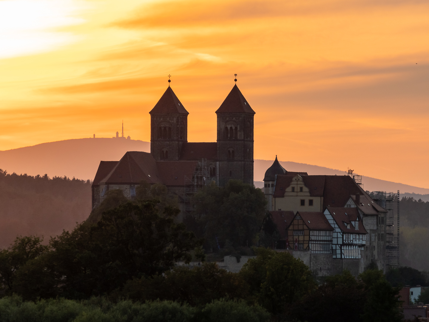 Sonnenuntergang in Quedlinburg (1)