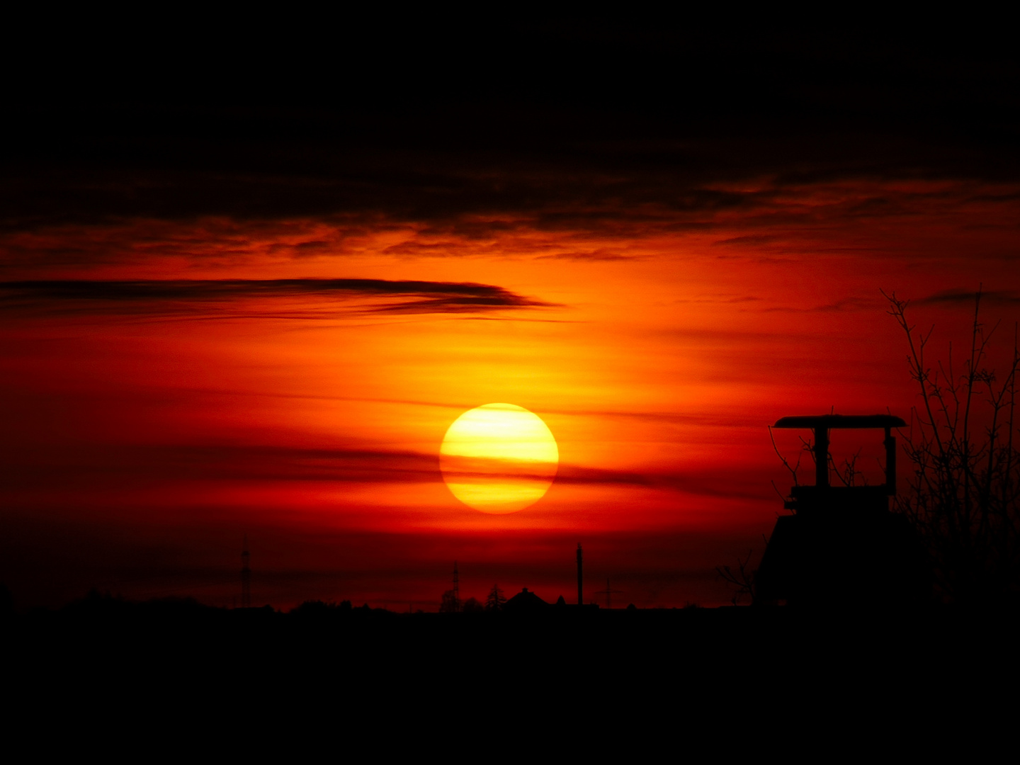 Sonnenuntergang in Radebeul