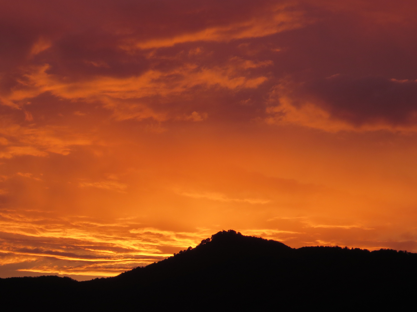 Sonnenuntergang in Rapallo, Ligurien