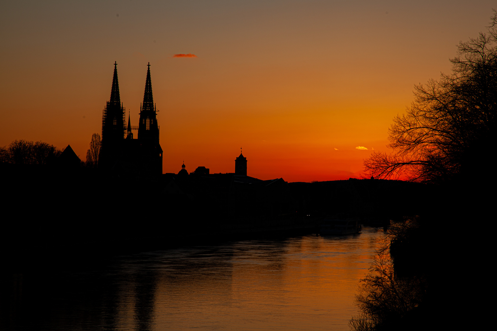 Sonnenuntergang in Regensburg