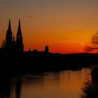 Sonnenuntergang in Regensburg