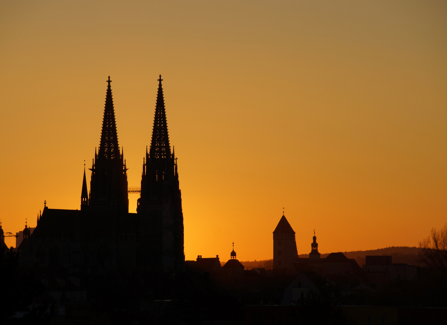 Sonnenuntergang in Regensburg