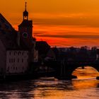 Sonnenuntergang in Regensburg