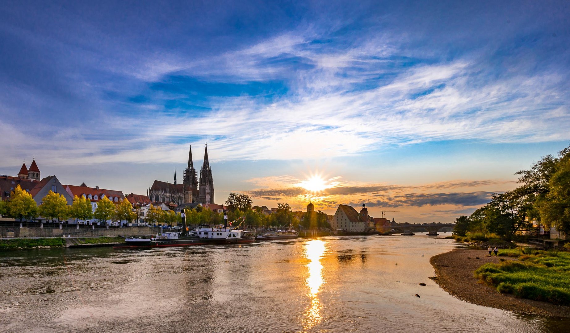 Sonnenuntergang in Regensburg