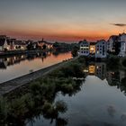 Sonnenuntergang in Regensburg.