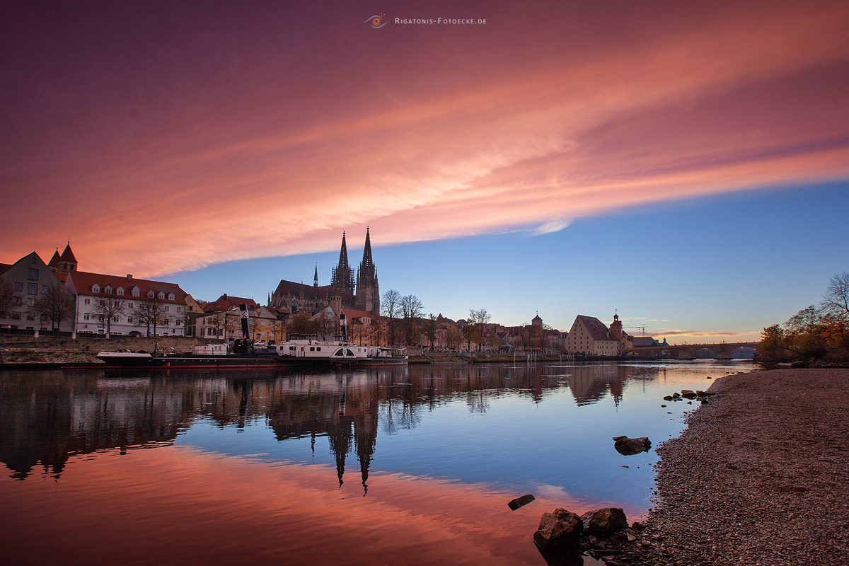 Sonnenuntergang in Regensburg