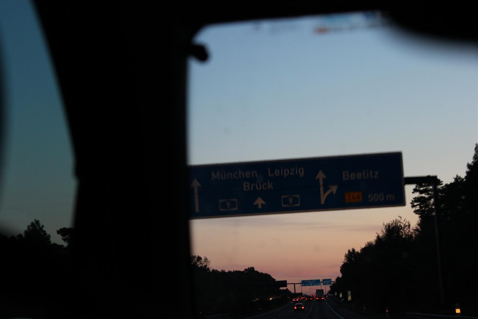 Sonnenuntergang in Richtung München