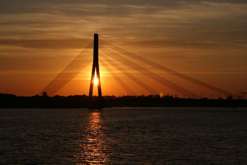 Sonnenuntergang in Riga