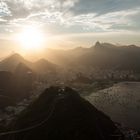 Sonnenuntergang in Rio de Janeiro vom Zuckerhut aus