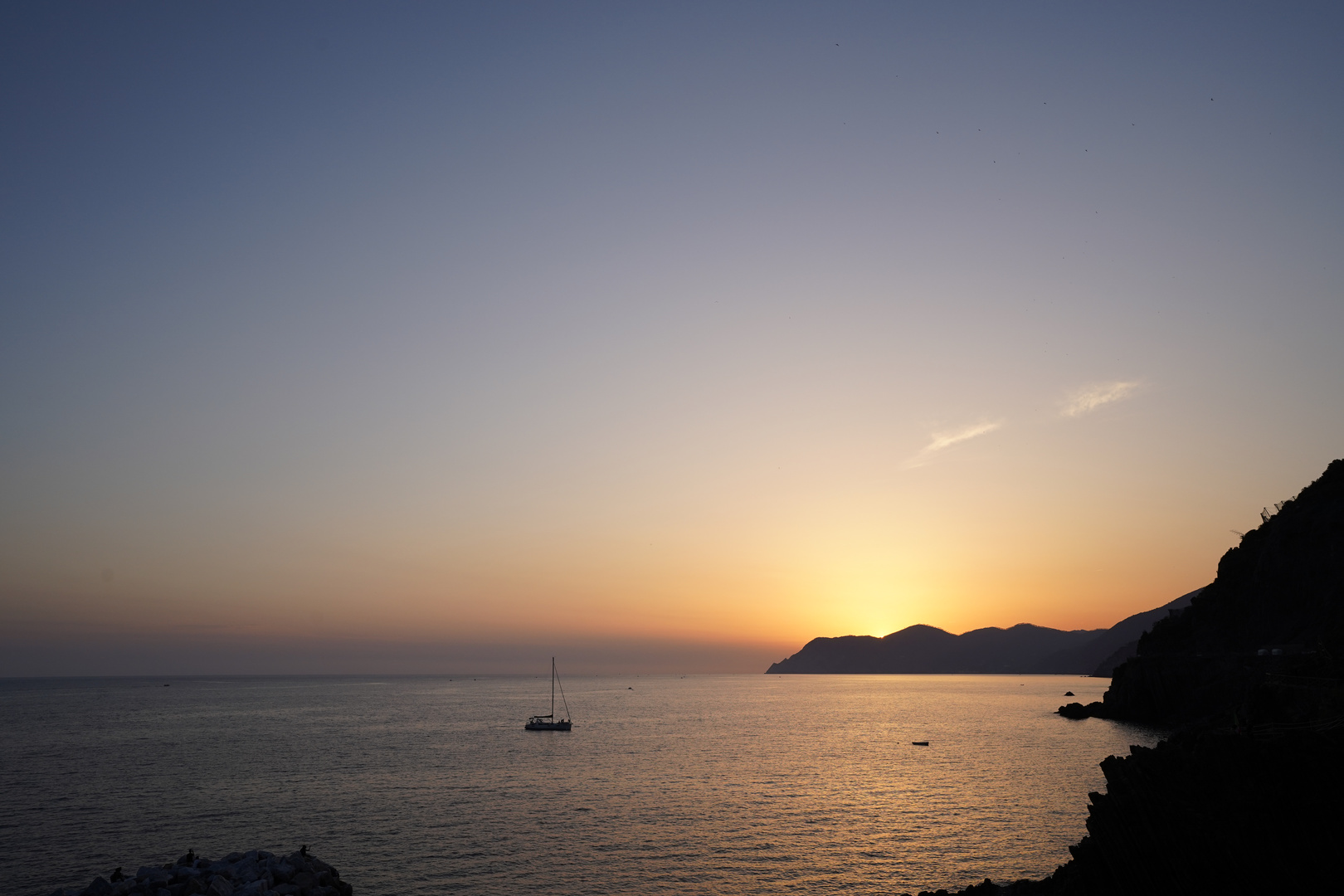 Sonnenuntergang in Riomaggiore / Cinqueterre