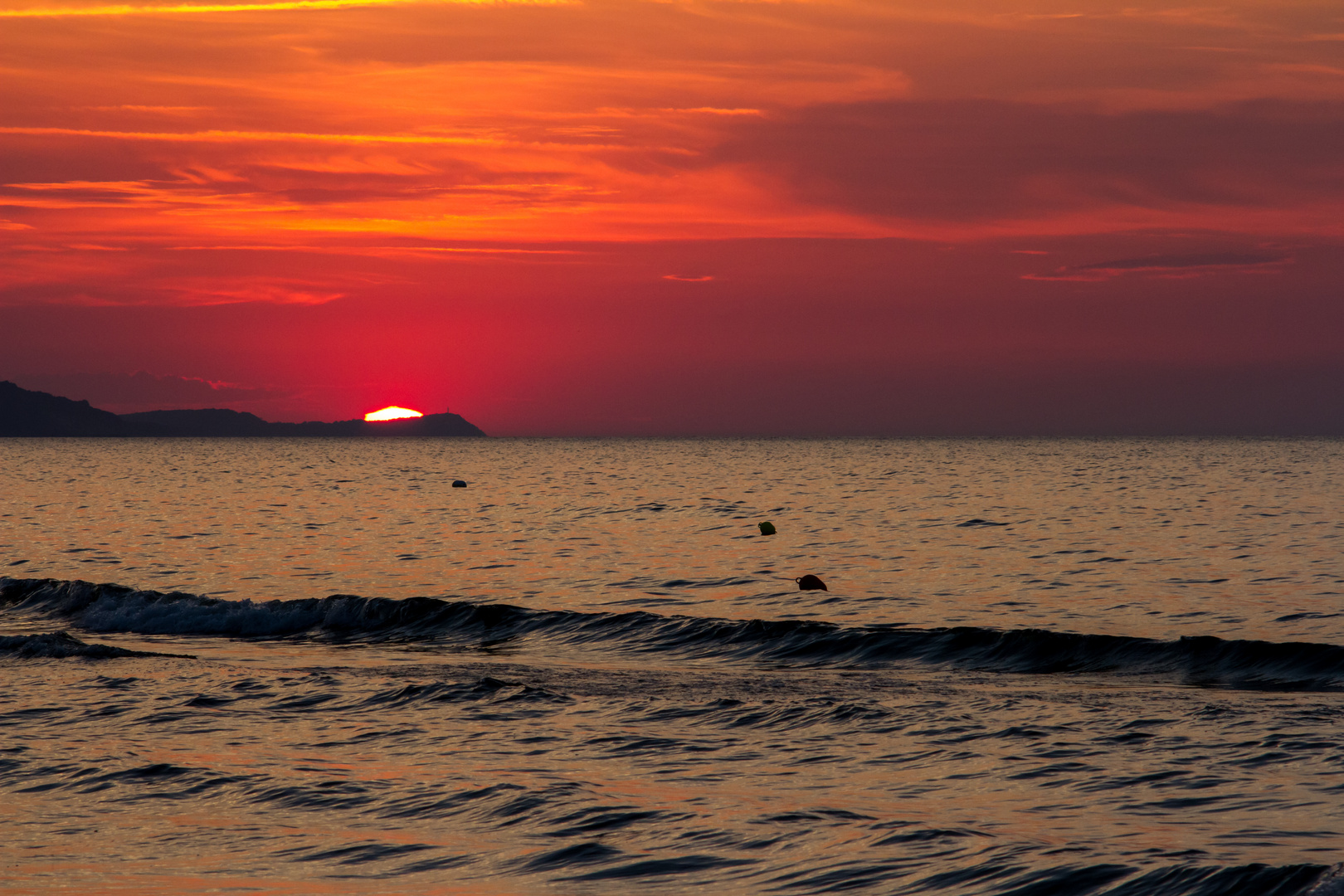 Sonnenuntergang in Rot