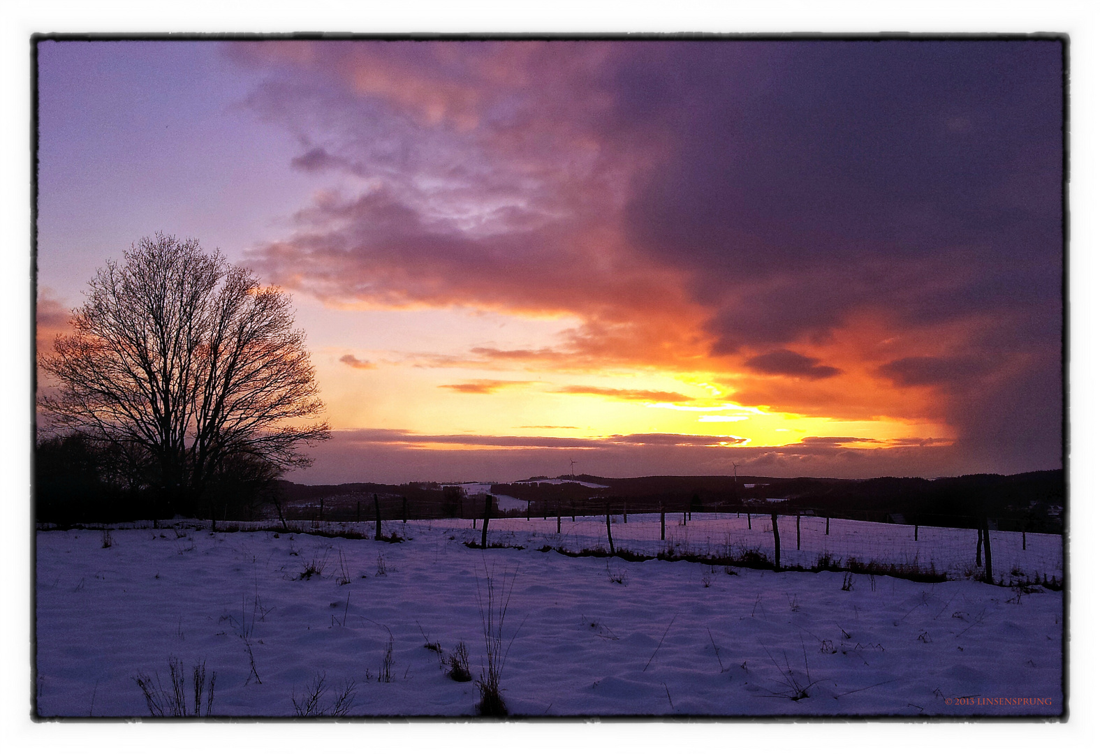 Sonnenuntergang in rot-orange