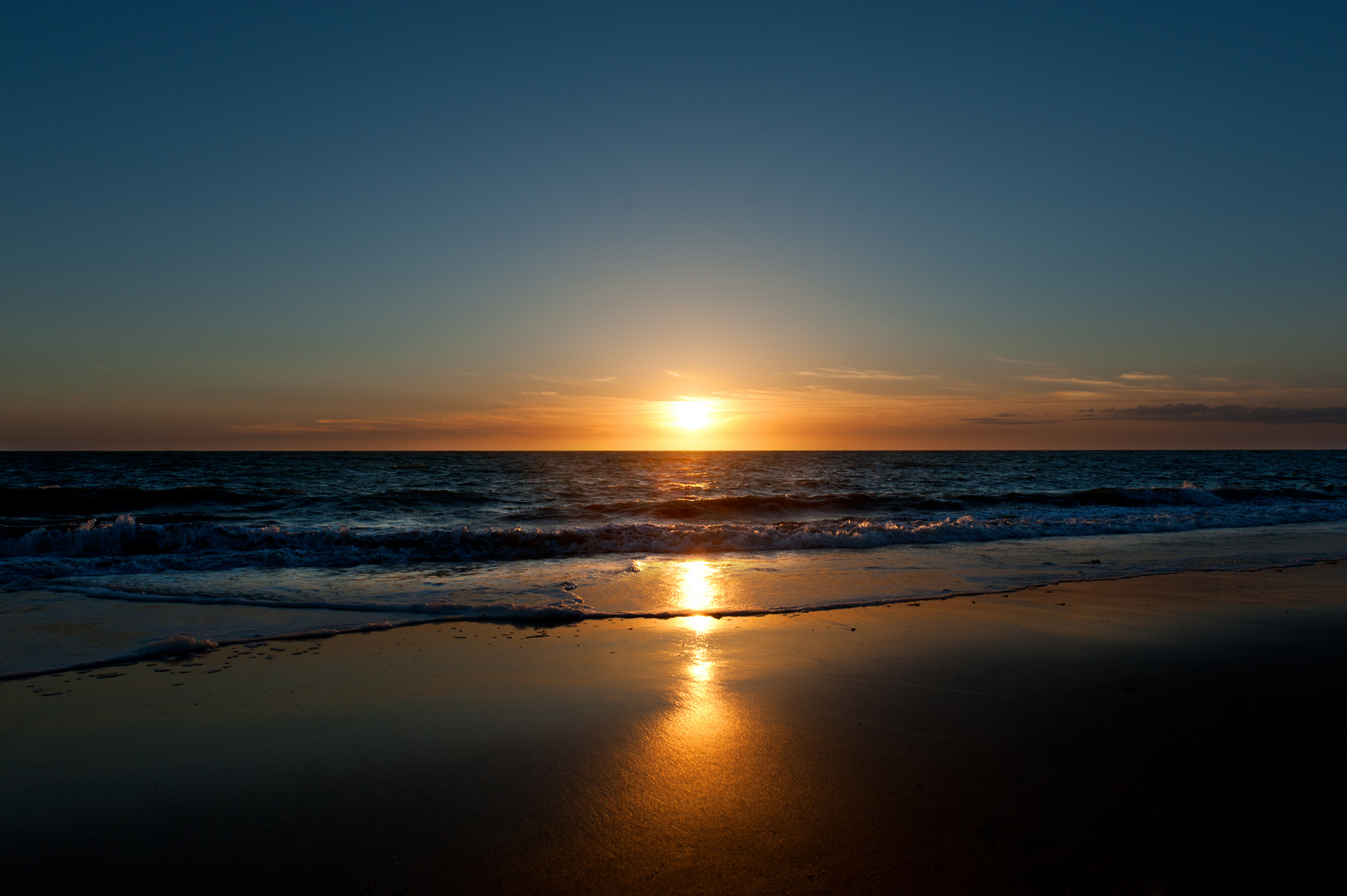 Sonnenuntergang in Rota, Andalusien