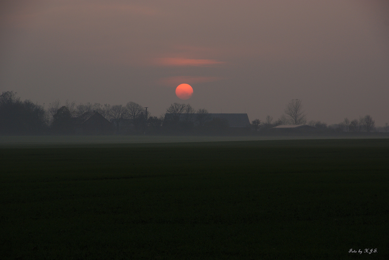 Sonnenuntergang in Rügen im November