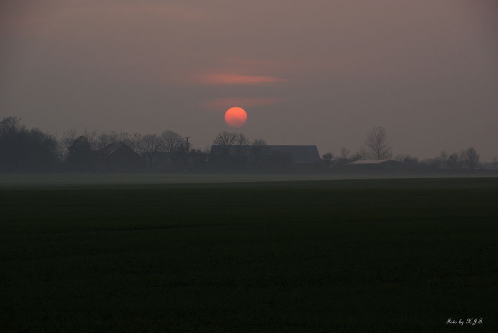 Sonnenuntergang in Rügen im November