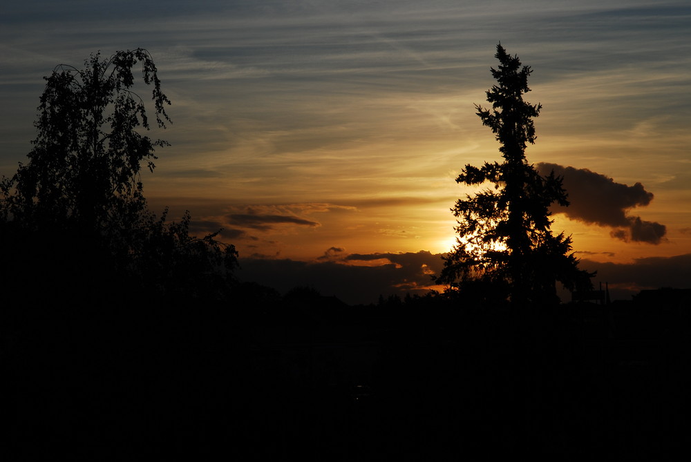 Sonnenuntergang in Rülzheim