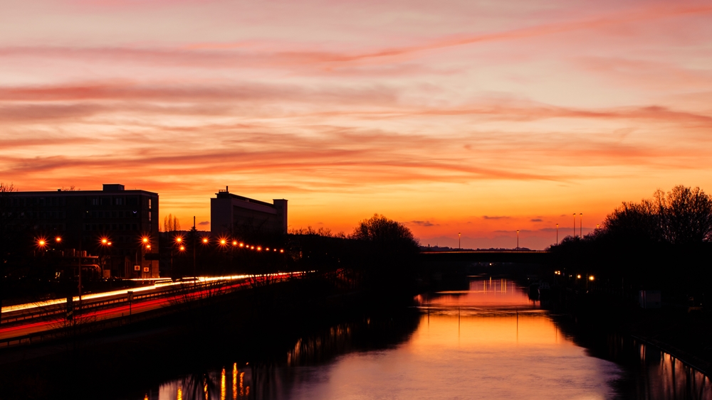 Sonnenuntergang in Saarbrücken I