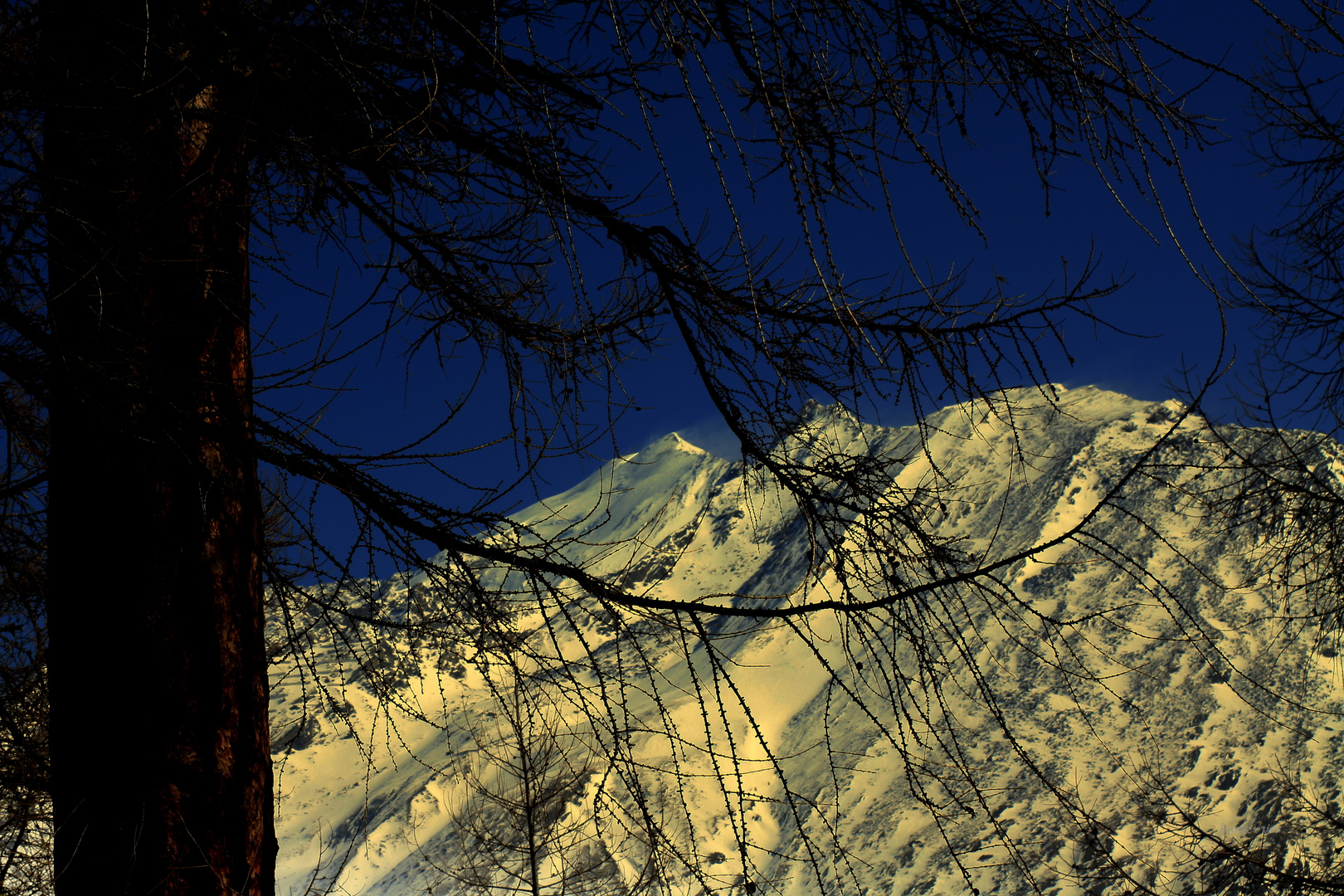 Sonnenuntergang in Saas Fee