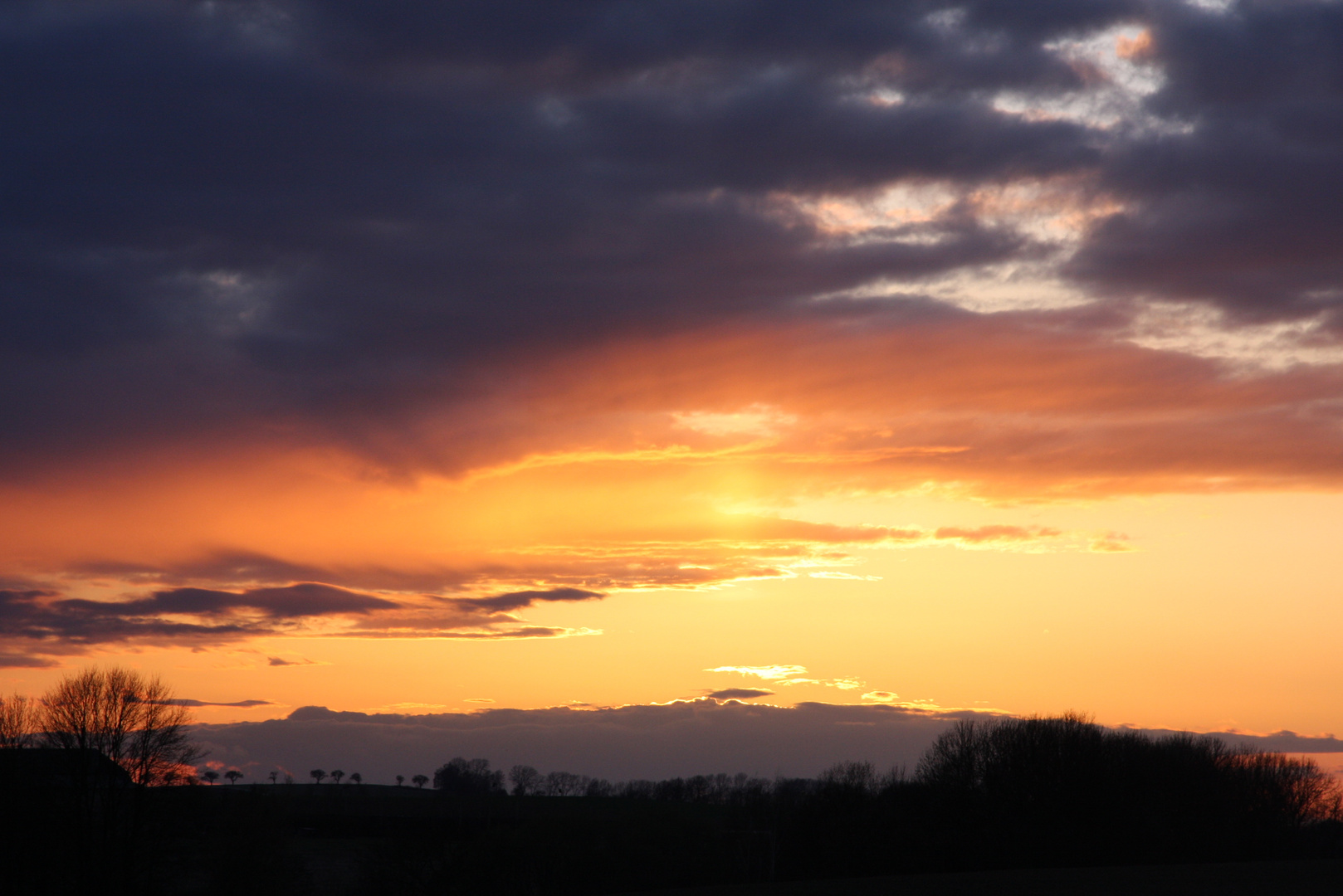 Sonnenuntergang in Sachsen