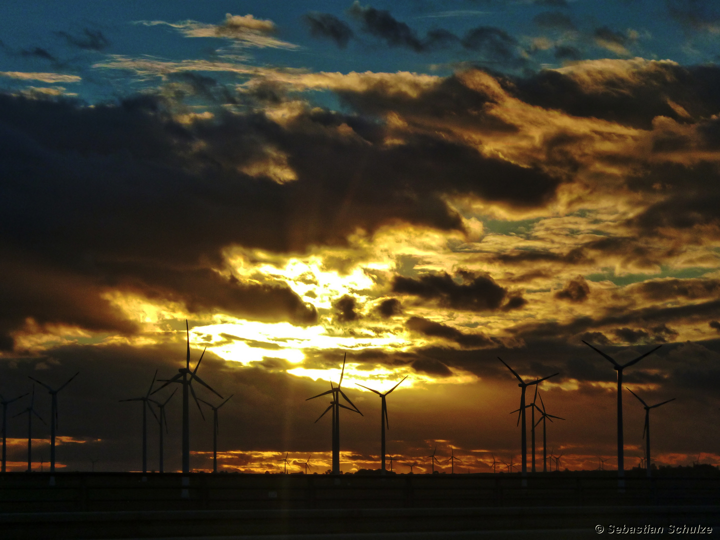 Sonnenuntergang in Sachsen