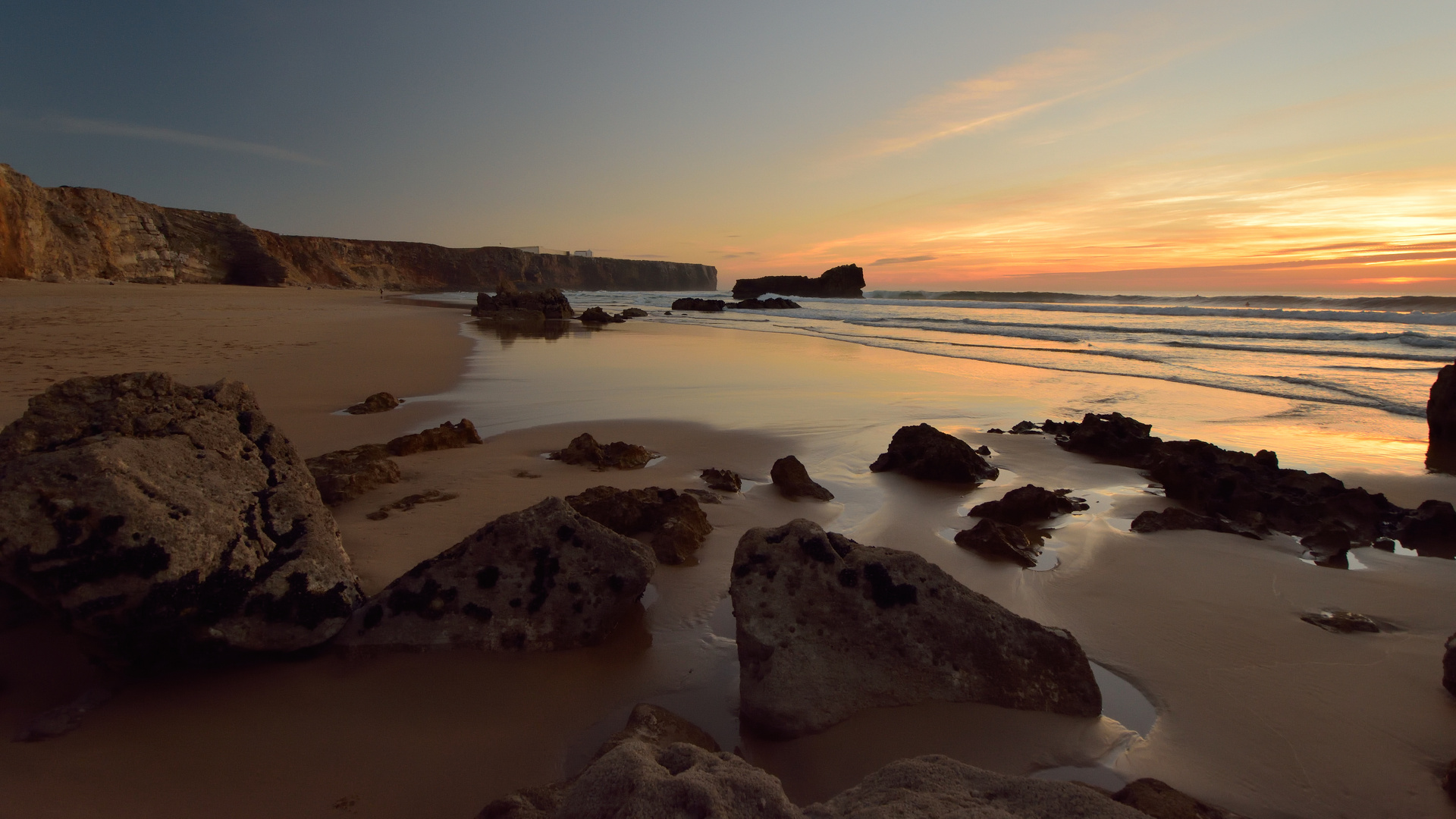 Sonnenuntergang in Sagres.