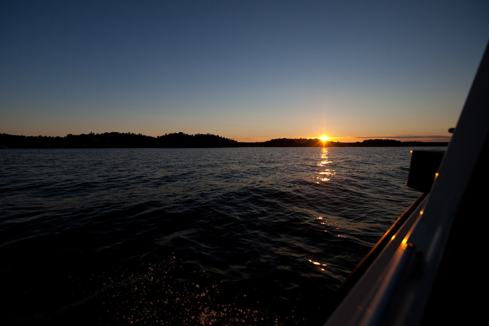 Sonnenuntergang in Saltsjöbaden bei Stockholm