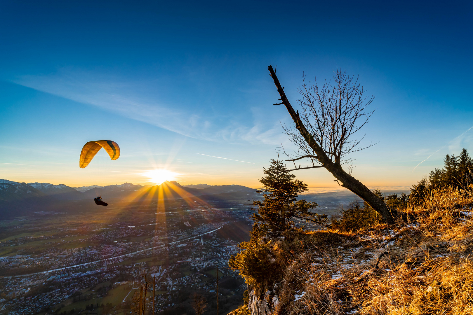 Sonnenuntergang in Salzburg 