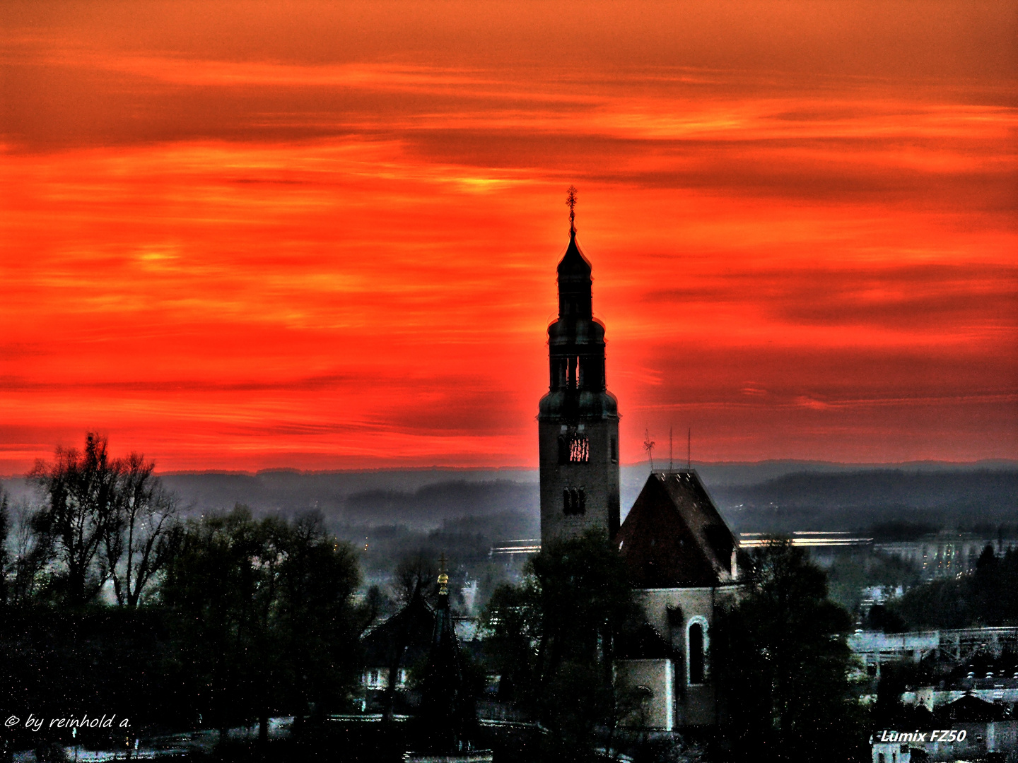 Sonnenuntergang in Salzburg