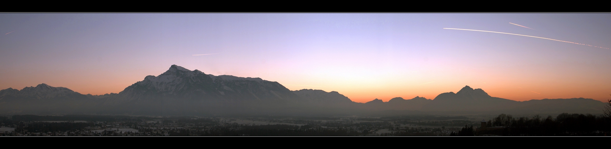 Sonnenuntergang in Salzburg