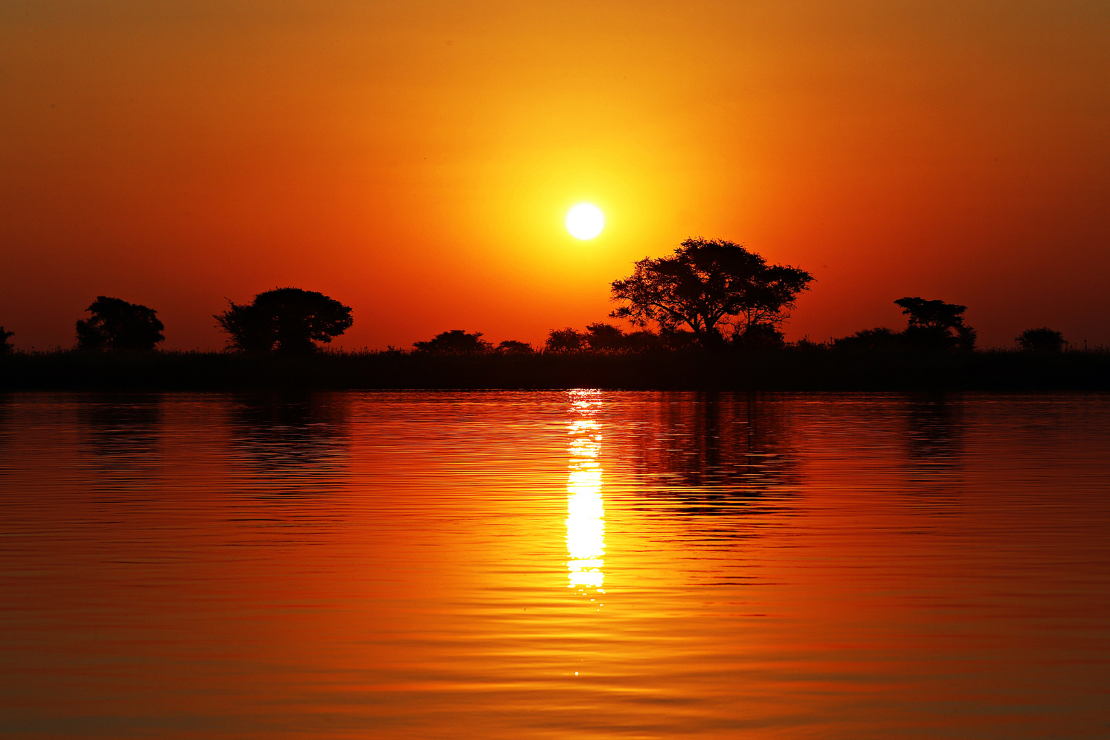 Sonnenuntergang in Sambia