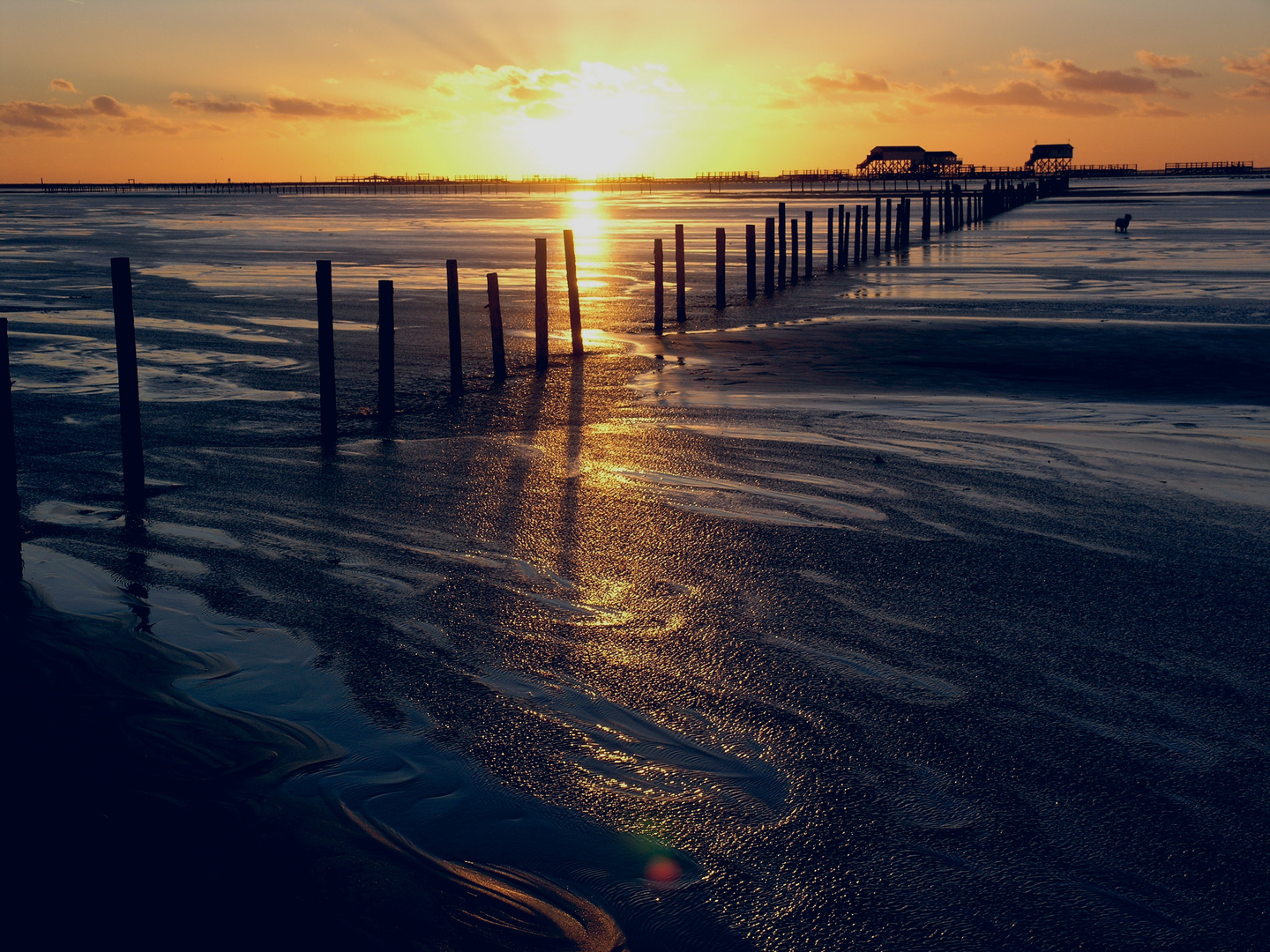 Sonnenuntergang in Sankt Peter Ording