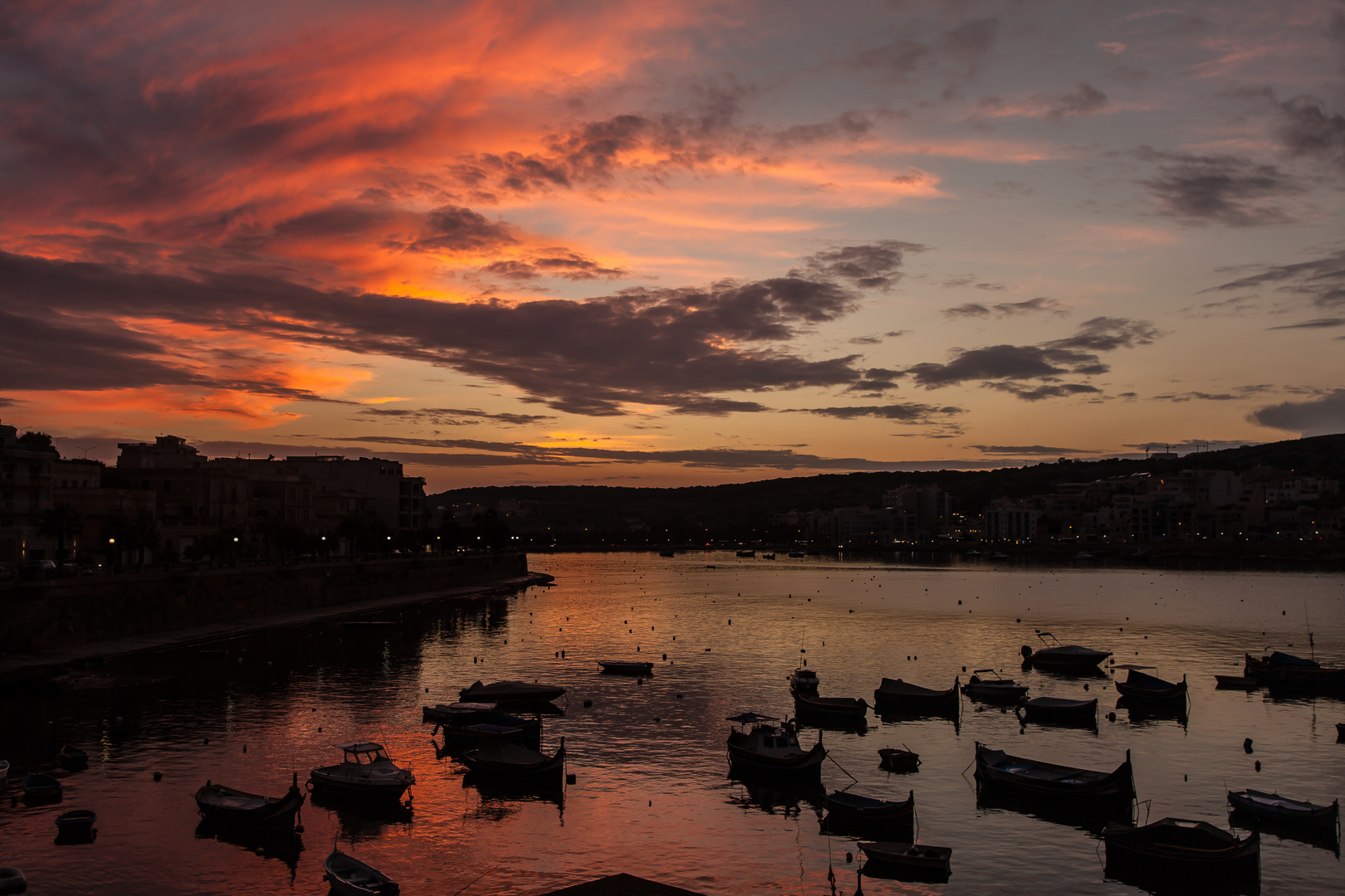 Sonnenuntergang in Sant Pauls Bay