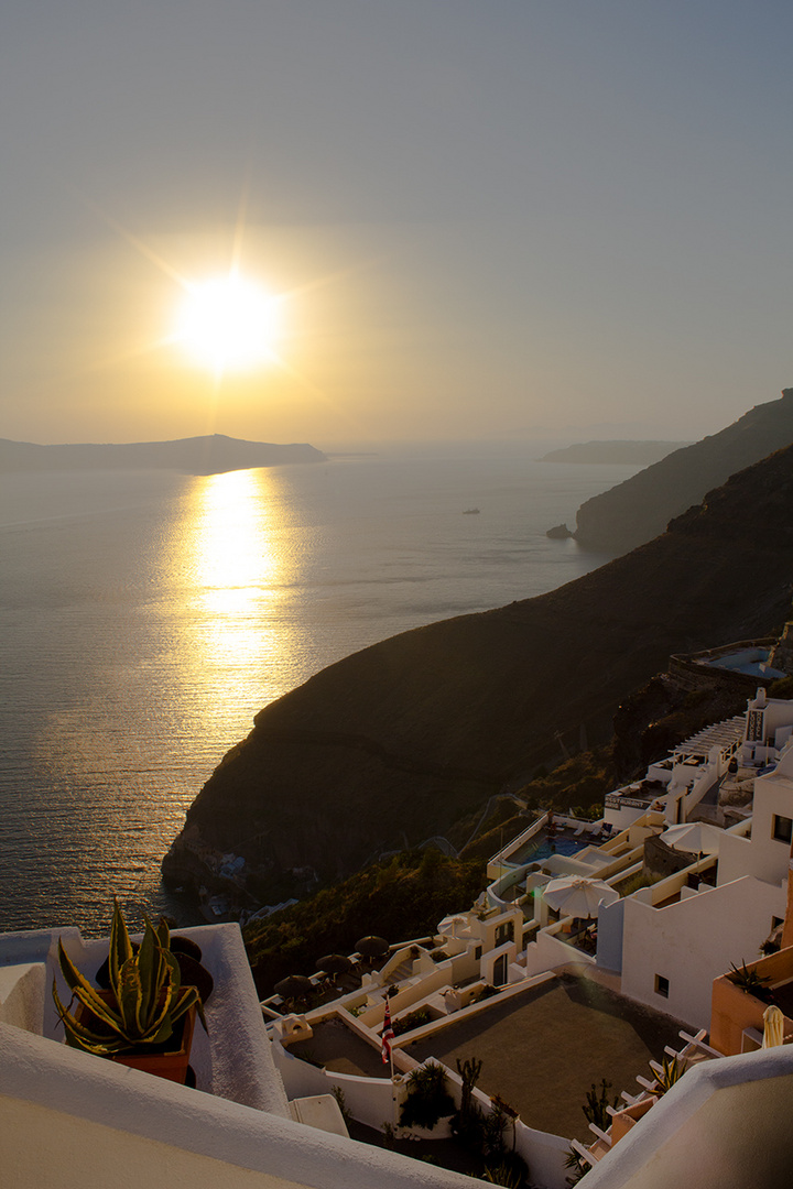 Sonnenuntergang in Santorini (Fira)