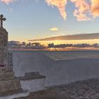 Sonnenuntergang in Sao Juliao in Portugal